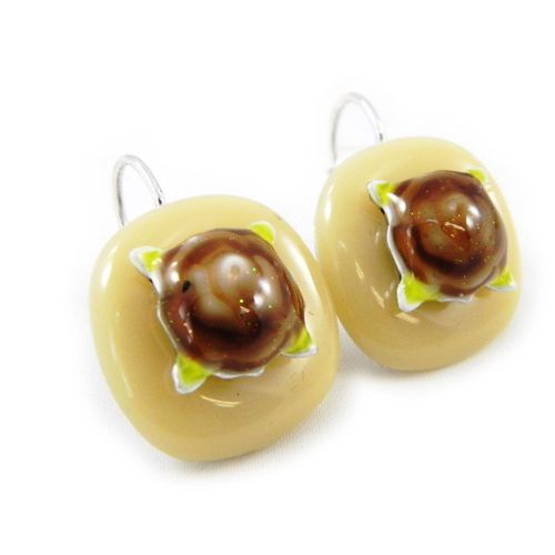 Dormeuses Créateur "Liberty" Beige Taupe