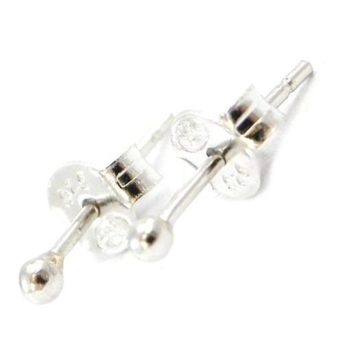 Boucles Argent "Billes" 2 Mm