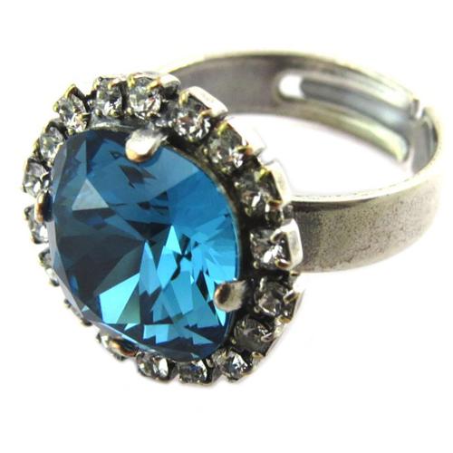 Promo -29%, Lily-Crystal [P5185] - Bague Artisanale &#34tsarine&#34 Turquoise Indic...