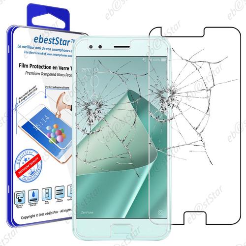 Ebeststar ® Pour Asus Zenfone 4 Ze554kl - Film Protection Écran Verre Trempé Anti Casse Anti-Rayures [Dimensions Precises De Votre Appareil : 155.4 X 75.2 X 7.7 Mm, Écran 5.5'']