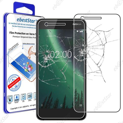 Ebeststar ® Pour Nokia Nokia 2 - Film Protection Écran Verre Trempé Anti Casse Anti-Rayures [Dimensions Precises De Votre Appareil : 143.5 X 71.3 X 9.3 Mm, Écran 5'']