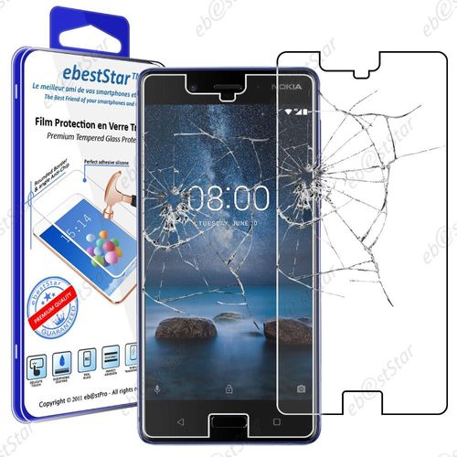 Ebeststar ® Pour Nokia Nokia 8 - Film Protection Écran Verre Trempé Anti Casse Anti-Rayures [Dimensions Precises De Votre Appareil : 151.5 X 73.7 X 7.9 Mm] [Note Importante Lire Description]