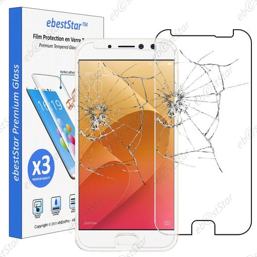 Ebeststar ® Pour Asus Zenfone 4 Selfie Pro Zd552kl - Lot X3 Film Protection Écran Verre Trempé Anti Casse Anti-Rayures [Note Importante Lire Description]