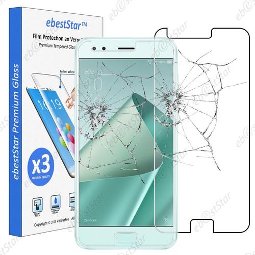 Ebeststar ® Pour Asus Zenfone 4 Ze554kl - Lot X3 Film Protection Écran Verre Trempé Anti Casse Anti-Rayures [Note Importante Lire Description]