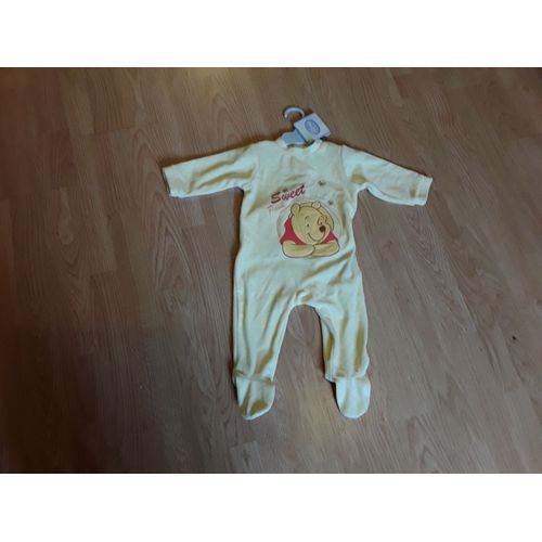 Pyjama Neuf Disney Baby Winnie L&#39ourson Coton Polyester 6 Mois