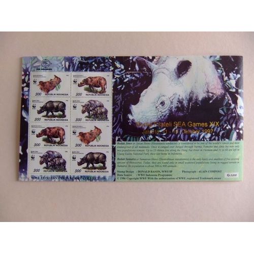 Indonesia 1996 Wwf Protección Animales En Extinción Rinocerontes Yver Nº 1474 / 77 ** Mnh