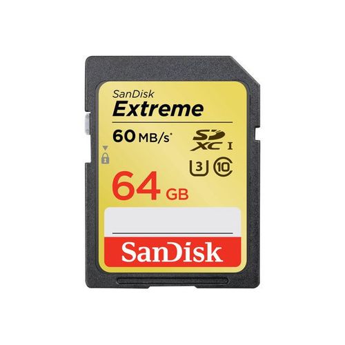 SanDisk Extreme - Carte mémoire flash - 64 Go - UHS Class 3 / Class10 - 400x - SDXC UHS-I