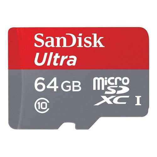 SanDisk Ultra - Carte mémoire flash (adaptateur microSDXC vers SD inclus(e)) - 64 Go - 200x - microSDXC UHS-I