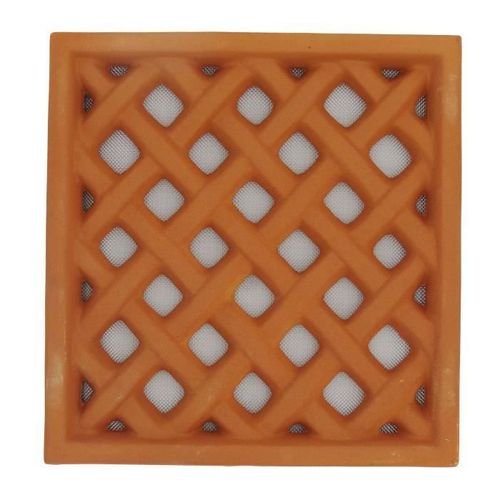 Grille d'aération en terre cuite rouge - 24x25 cm - Permanent - Facilité de pose et grande longévité