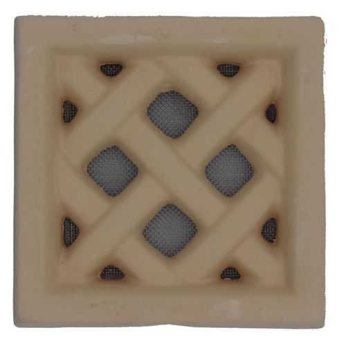 Grille d'aération en terre cuite rose clair - 13x13 cm - Protège des intrusions de rongeurs, reptiles, volatiles