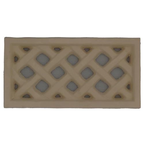 Grille d'aération en terre cuite rose clair - 13x24 cm - Protège des intrusions de rongeurs, reptiles, volatiles