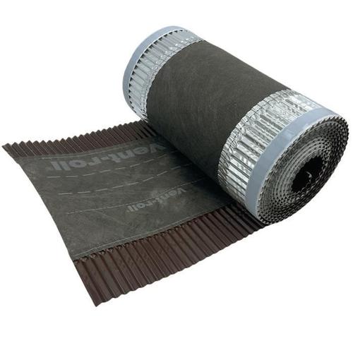 Closoir de Faîtage - Marron - Souple ventilé Aluminium et Fibre - 300 mm X 5 ml - ral 8017 -Etanchéité de la couverture-toiture