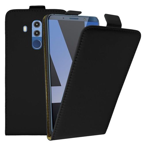 Etui Rabattable Verticale Pour Huawei Mate 10 Pro 6.0" En Cuir Pu - Noir