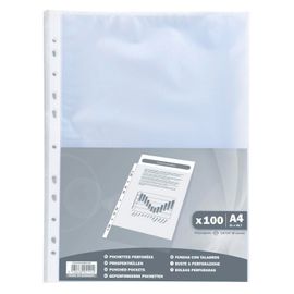 Exacompta Sach.100 Poch.Perfo A4 Pp Grainé 4/100
