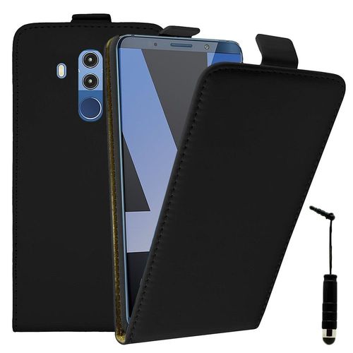Etui Rabattable Verticale Pour Huawei Mate 10 Pro 6.0" En Cuir Pu - Noir + Mini Stylet