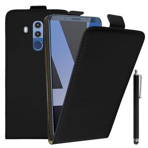 Etui Rabattable Verticale Pour Huawei Mate 10 Pro 6.0" En Cuir Pu - Noir + Stylet