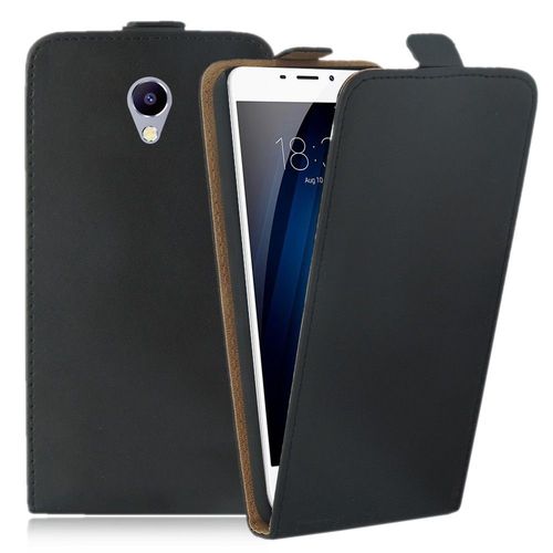 Etui Rabattable Verticale Pour Meizu M3e 5.5" En Cuir Pu - Noir