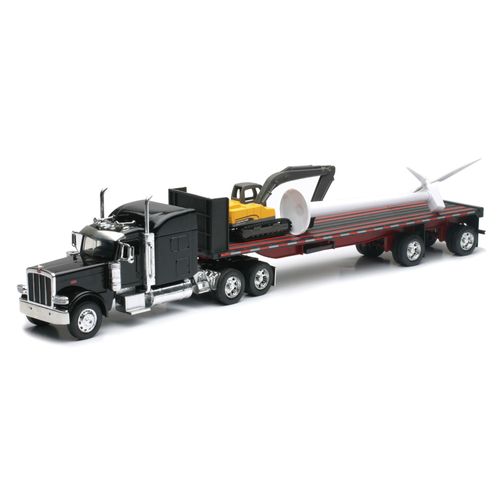 Camion 1/32 Peterbilt 389 Avec Eolienne Et Grue-New Ray