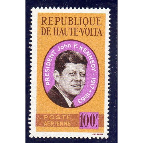 Timbre De Poste Aérienne De Haute-Volta (Anniversaire De La Mort Du Président John F. Kennedy)