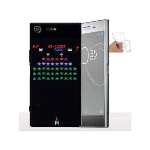 Xperia Xz Premium - Invaders - Jeu Video / Housse Gel - Coque Telephone Silicone