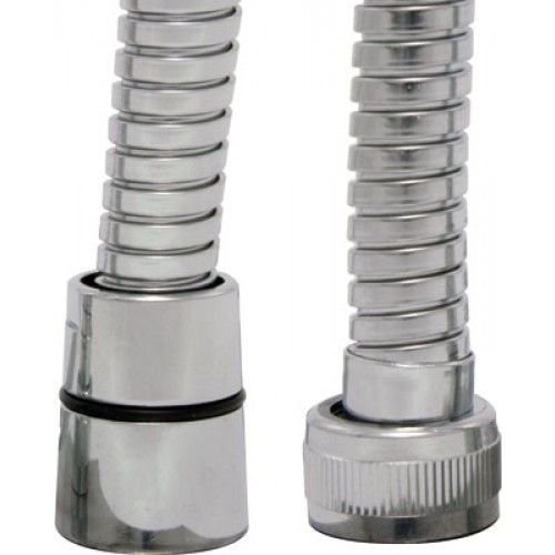 Flexible laiton chromé double agrafage longueur 1,50 m DISFLEX