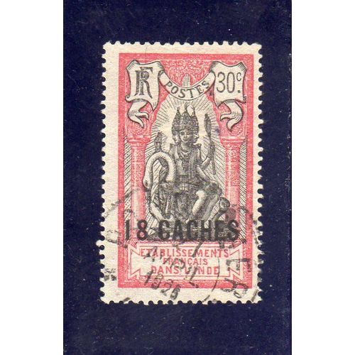Timbre-Poste Des Etablissements Français De L'inde (Dieu Brahma)
