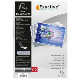 Exacompta Sach.10 Pochettes Perf. Exashow A3