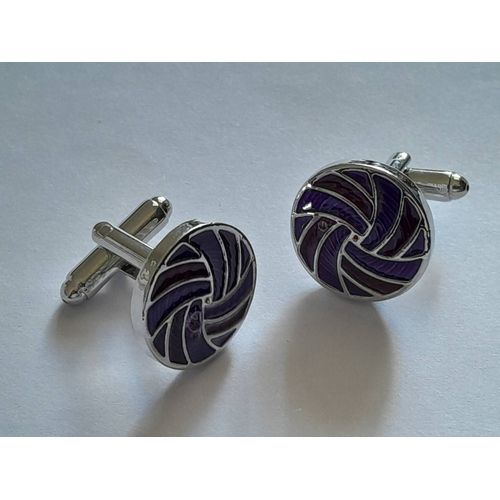 Boutons De Manchettes En Forme De Disque Avec Motifs De Couleurs Argent Bleu Et Violet Pour De L'élégance Et Du Style ...