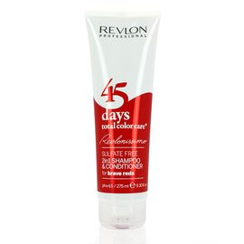 Revlon, Shampoing 2en1 Protection Intense Dangerous Reds : Rouge 275ml, Femme Rouge