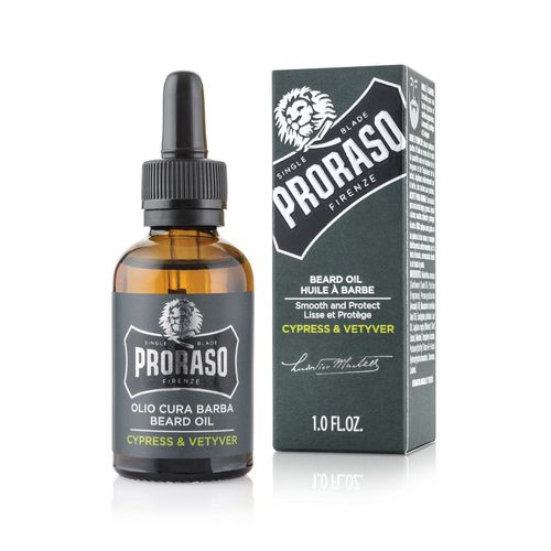 Proraso, Huile Pour Barbe Cyprès Et Vétiver 30ml, Homme 