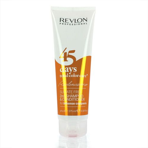 Revlon, Shampoing 2en1 Protection Intense Intense Coppers : Cuivré 275ml, Femme Orange