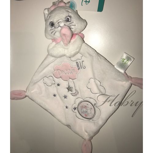 Doudou Chat Marie Blanc Rose Big Dream Disney Baby Peluche Jouet Bebe Baby Blankie Cat Comforter