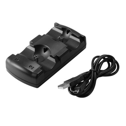 Xcsource Dual Usb Charger Double Charging Dock Station Stand With Usb Cable For Playstation Ps3 / Ps3 Move Game Controller Ac1083