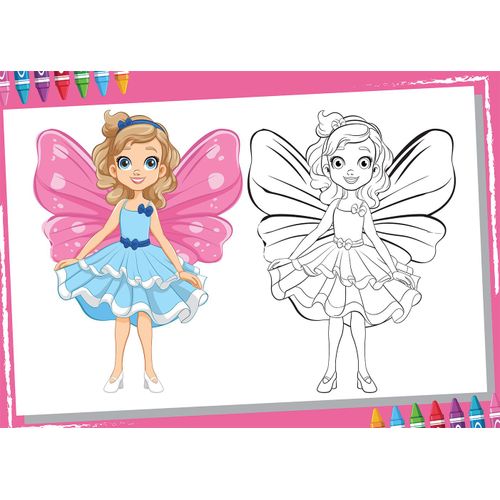 Puzzle Pièces Xxl - Color Me - Fée - Puzzle 24 Pièces