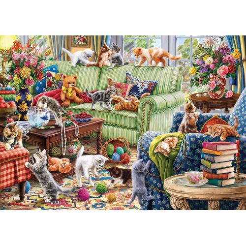 Kittens In The Living Room - Puzzle 1500 Pièces