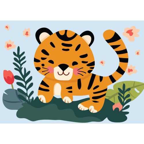Le Bébé Tigre - Puzzle 12 Pièces