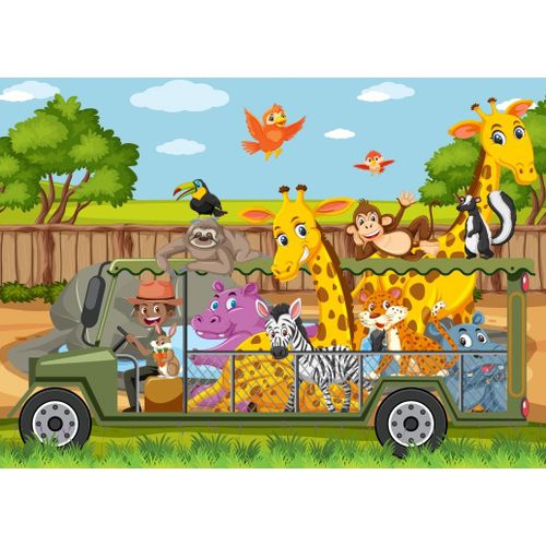 Les Animaux Du Zoo - Puzzle 24 Pièces