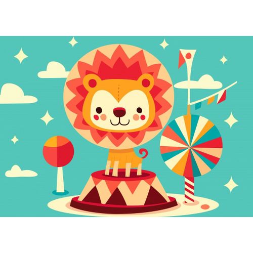 Le Lionceau Fait Son Cirque - Puzzle 12 Pièces