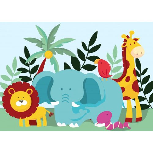 Les Animaux De La Savane - Puzzle 12 Pièces