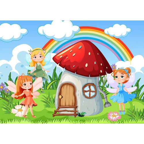 Les Fées Et La Maison Champignon - Puzzle 48 Pièces
