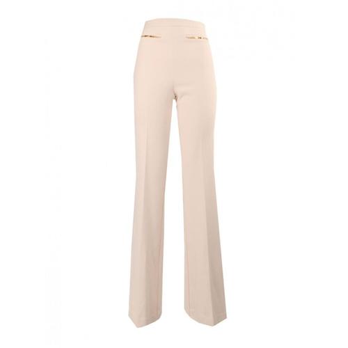 Elisabetta Franchi - Trousers > Wide Trousers - White