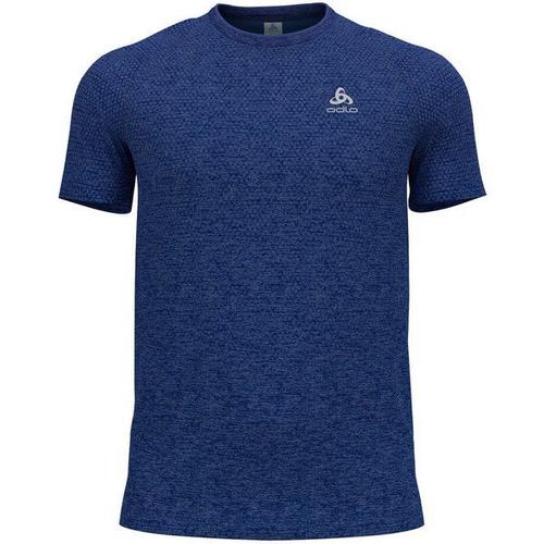 Essential Seamless Crew Neck Laufshirt Hommes - Bleu Foncé