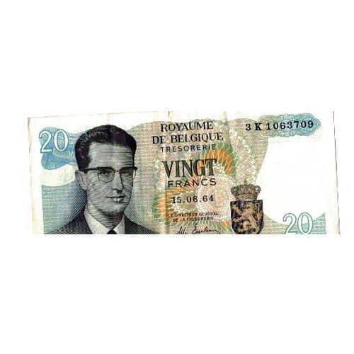 Billet De Banque Belgique 1964 20 Francs