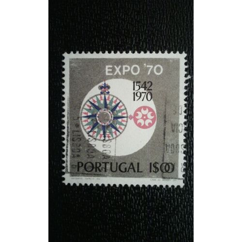 Timbre Portugal ( Yt 1086 ) 1969 Rose Des Vents "Expo '70", Osaka