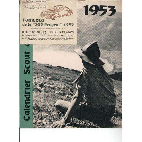 Calendrier Scout 1953