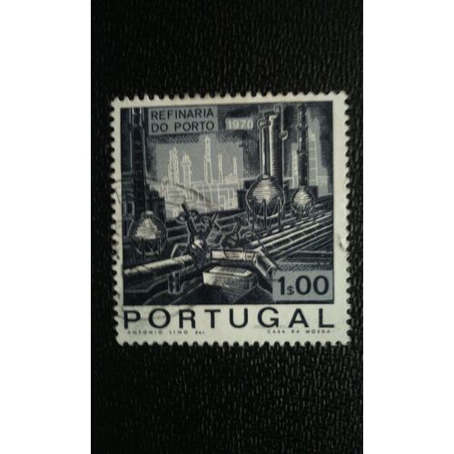 Timbre Portugal ( Yt 1076 ) 1969 Raffinerie De Pétrole À Porto