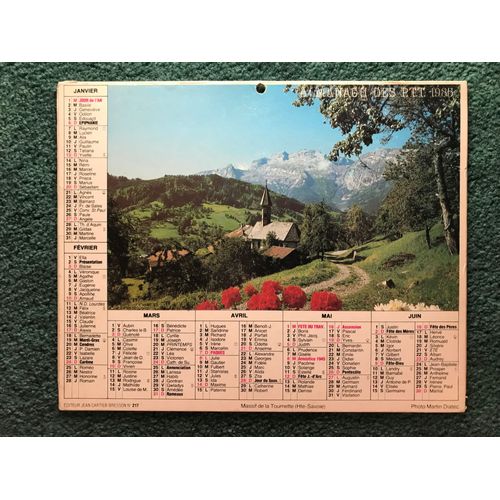 Almanach Postes Et Télégraphes Ptt - Calendrier 1984