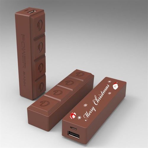 Batterie Externe Portable 2600 Mah Design Chocolat - Brun