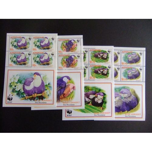 Aitutaki 2002 Pajaros Oiseau Wwf Yvert 589 /92 ** Mnh