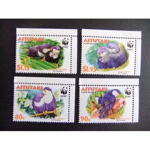 Aitutaki Cook 2002 Pajaros Oiseau Wwf Yvert 589 /92 ** Mnh